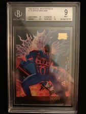 1994 Marvel Masterpieces #116 Spider-Man 2099 BGS 9 ⬜️ Pop 7 (Center 10 Surf 10)