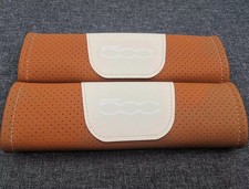 2pz Cuscino Coprispalle Cintura di Sicurezza Auto Colore Marrone Adatto per Fiat 500 Auto