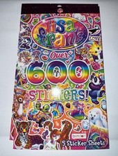 Lisa Frank Sticker Book Over 600 Stickers on 5 Sticker Sheets 