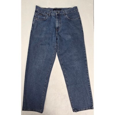 Jeans Calvin Klein Mens 34 Blue Relaxed Fit Straight Leg Denim