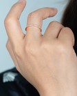 Dainty Thin 1.5mm Rose Gold Plated CZ Wedding Eternity Band Ring 925 Size 8.5 — photo 5