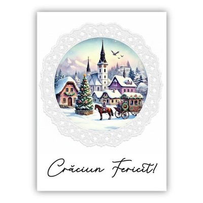 Craciun Fericit. Rumänische Weihnachtskarte. La Multi Ani!