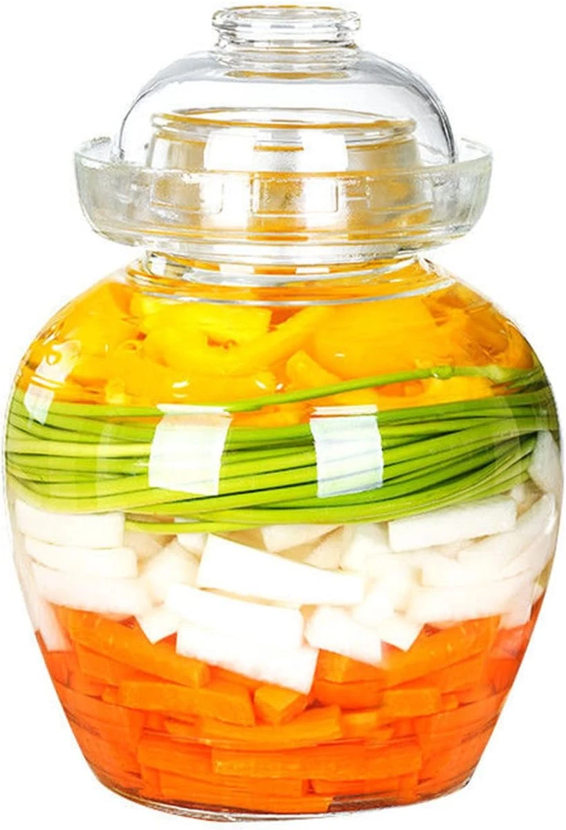 1.5L Glass Jar with Lid Fermentation Jar, Traditional Fermenting Kit Crock with
Opens in a new windo