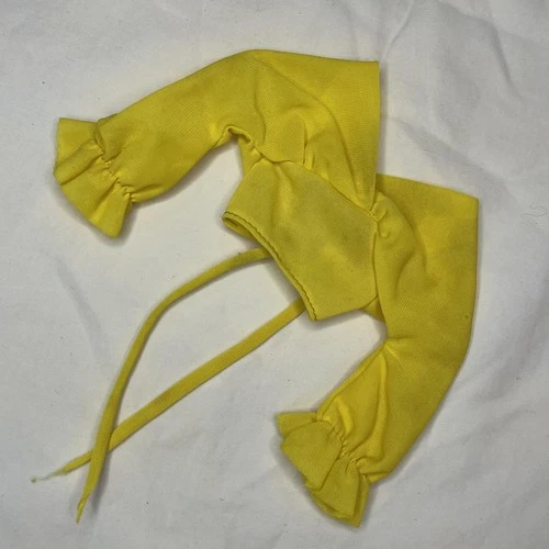 Vintage Barbie Clone 60s 70s Long Sleeve Tie Waist Crop Top Shirt Barbie Size