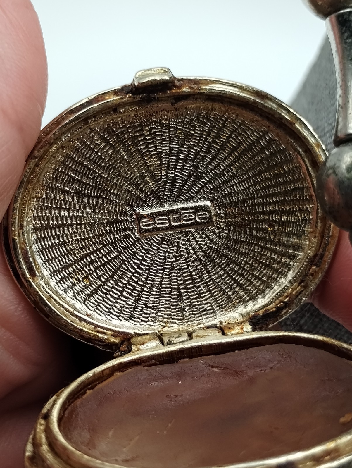 Estee Lauder Moonsilver 1973 Solid Perfume Locket… - image 4