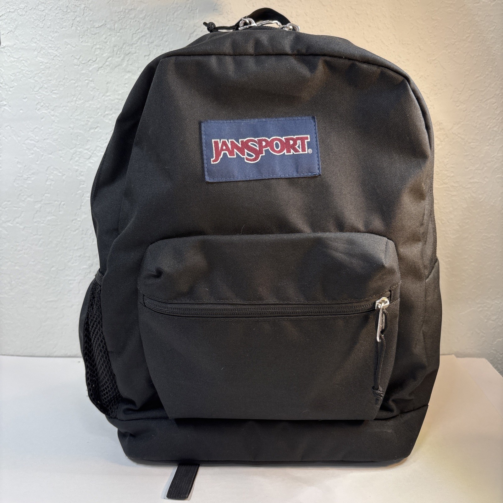 Black Unisex Adjustable Straps Compartments Zip