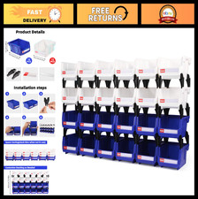 24 Pack Stackable Storage Bins - 5"x4"x3" Organizer for Garage, Crafts, Office