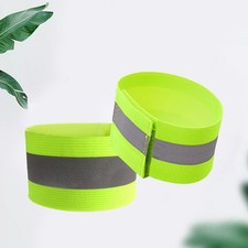 2 Pcs Reflective Bands Arm for Runners Outdoor Safety Wristband Night Belt