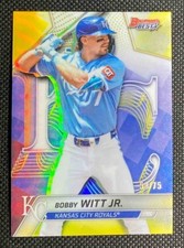 2025 Bowman's Best Bobby Witt Jr. #69 Yellow Lazer Refractor 58/75 Royals