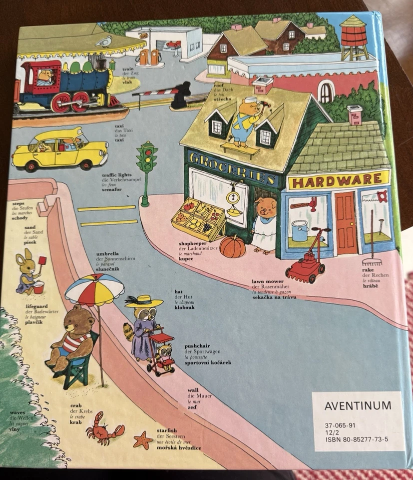 Richard Scarry's European Word Book: English-German-French-Czech, Vintage - Image 3 of 4