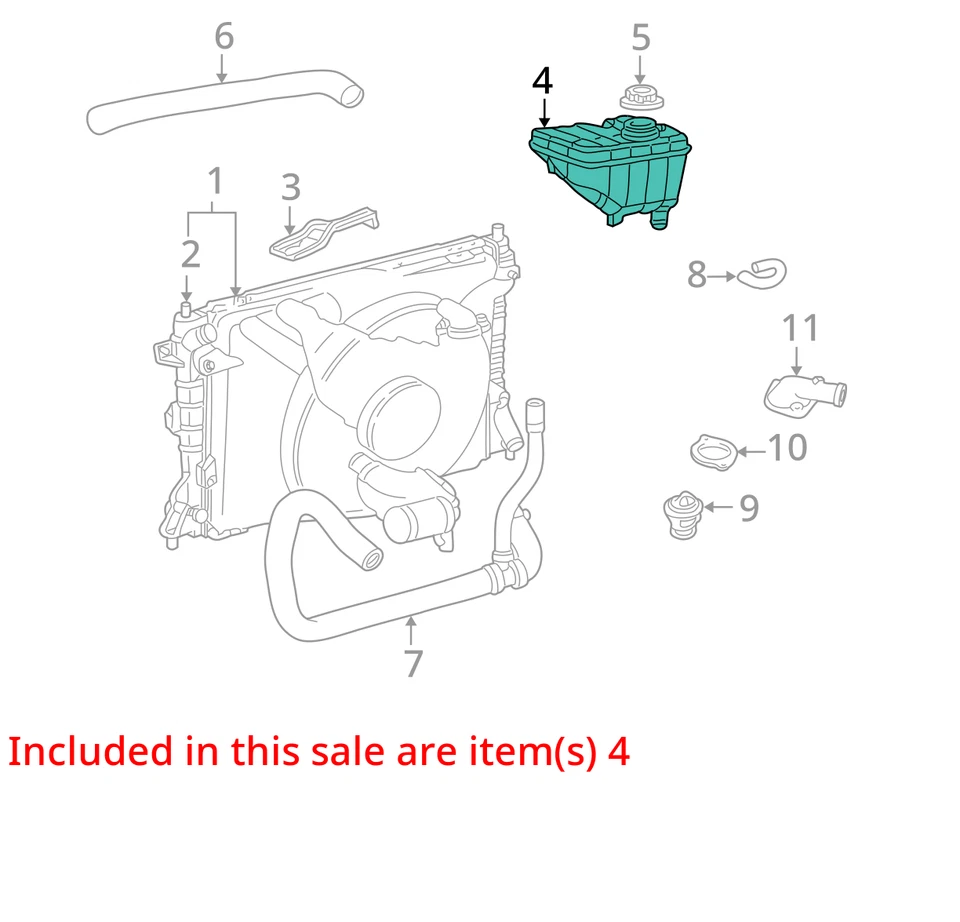 Coolant Reservoir Fits 03-11 CROWN VICTORIA 2644807 Foto 3 de 4