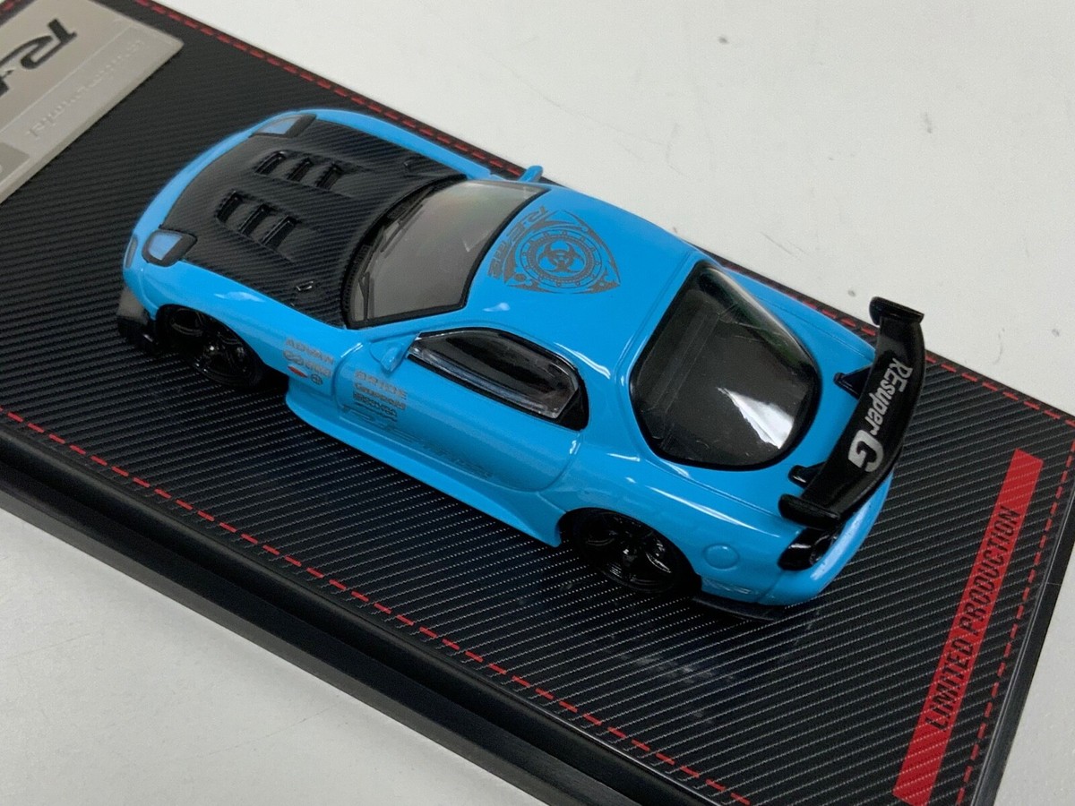1/64 Ignition Model Mazda RX-7 ( FD3S) Baby Blue Carbon Hood