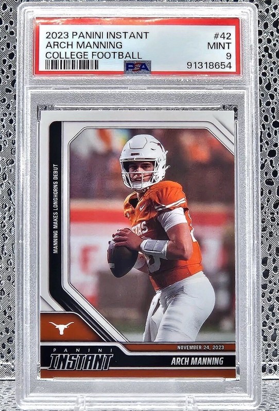 RARE DEBUT GAME 2023 Instant #42 ARCH MANNING Texas Longhorns 1/1480 PSA MINT 9