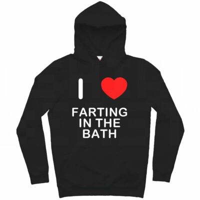 Furz im Bad I Love Hoodie Pullover Erwachsene Langarm