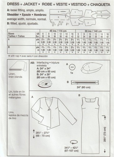 Burda Women's Dress & Jacket Sewing Pattern 8511 UNCUT Sizes 6-16 - Picture 4 of 4