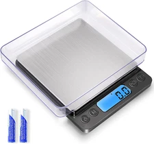 Digital Kitchen Scale 3000g/0.1g, LCD Display, Tare Function, Batteries Included
