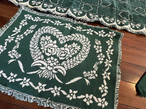 Hearts Flowers Table Runner 4 Placemat Cottagecore Farmhouse Measurement In Pic - Picture 2 of 7