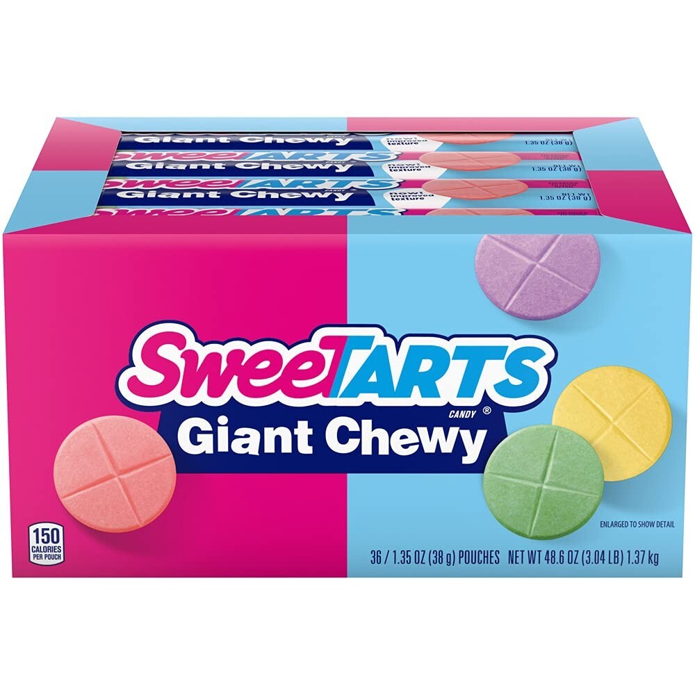 GIANT Chewy SweeTart Candy 36 COUNT Case Tangy Candy FREE SHIPPING eBay
