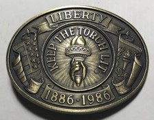 STATUE OF LIBERTY Centennial Belt Buckle "Keep The Torch Lit" Mint Condition