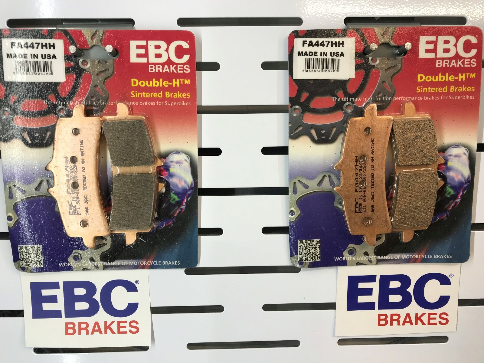 FRONT BRAKE PADS FOR GSXR1000 SUZUKI 2012 TO 2022 EBC FA447HH SINTERED