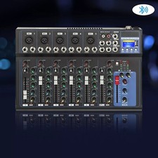 Audio Mixer USB Bluetooth  UK plug  7 Channel (New Series)