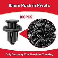 100 Pcs for Honda Bumper Clips Retainer 10mm Hood Fender Push Rivets Fasteners