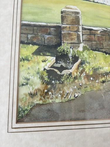 Original Watercolour Drawing Of The Village Green Stamfordham, Northumberland - Picture 2 of 5