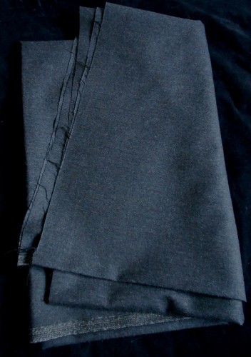 3 Yds NOS 100% Virgin Wool Suit Fabric 108"x 62" Charcoal Gray B Black & Sons - Picture 2 of 3