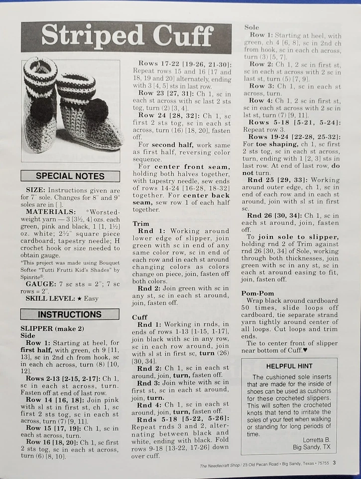 Hot Feet Slippers Boots Crochet Patterns By The Needlecraft Shop - Image 2 of 3