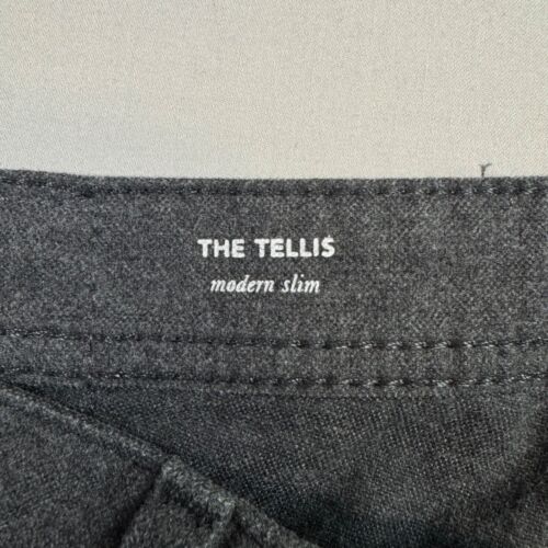 Pantalones chinos Adriano Goldschmied para hombre Tellis modernos ajustados 32 x 30 gris sarga - Imagen 3 de 5