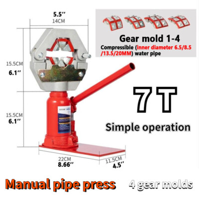 Agricultural Spraying 7T Hydraulic Hose Press Manual Machine Sprayer Lock Hose