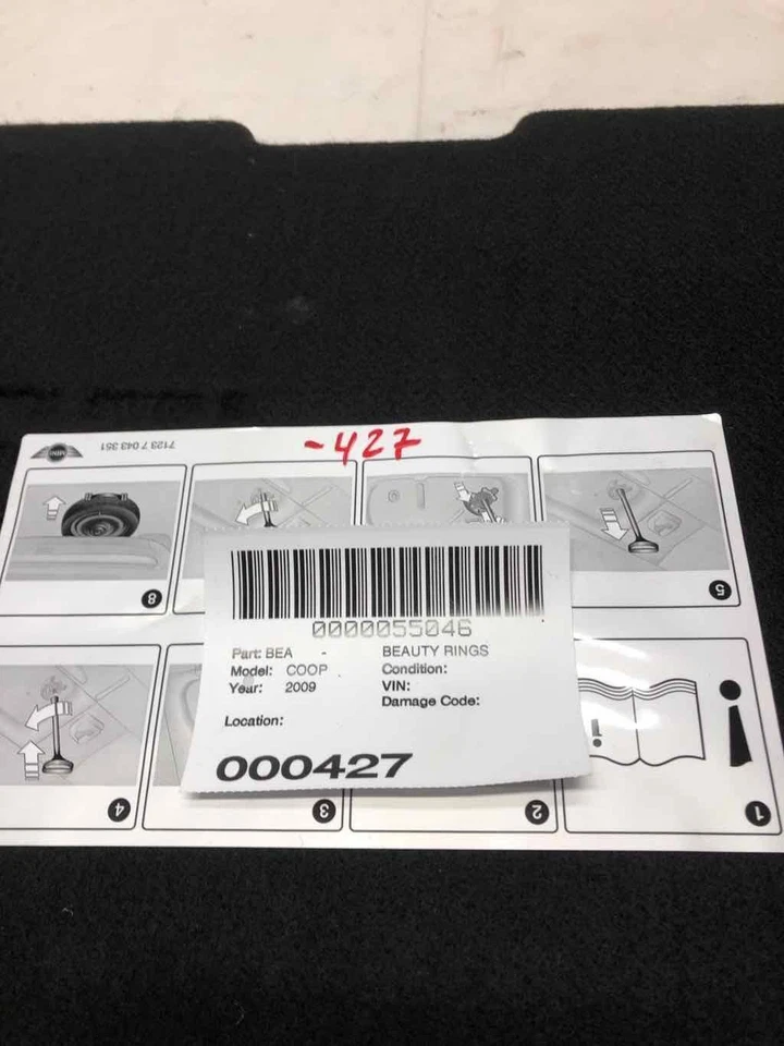 2009 MINICOOPER хэтчбек 1,6 л задний багажник напольное покрытие коврик черный - Изображение 2 из 4