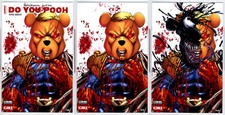 DO YOU POOH #1 Homelander C2E2 Trade + VIRGIN + VENOMIZED Variant Set of 3 + comic cover