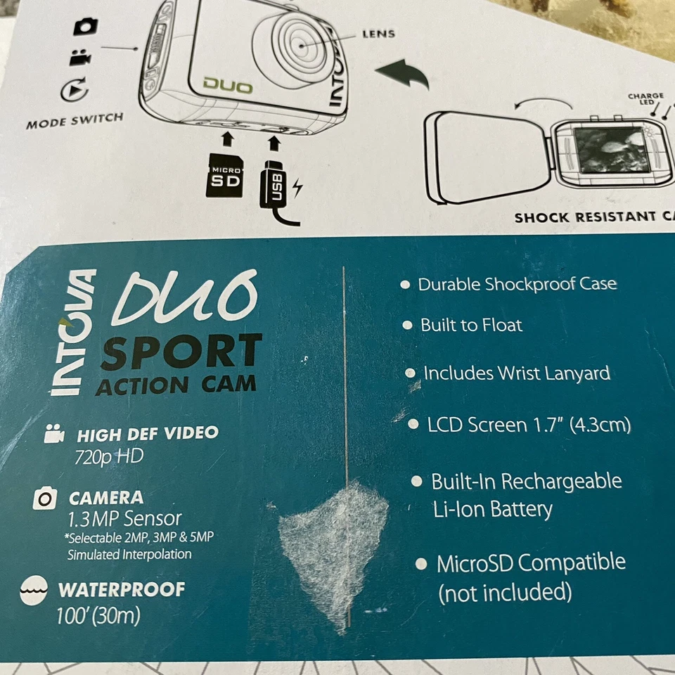 Intova Duo Waterproof HD Video POV Sports Action Camera Micro SD Compatible - Image 4 of 4