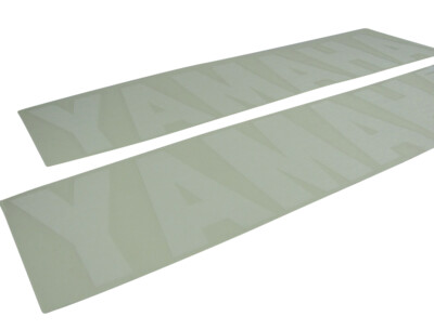 2x Aufkleber ( 32 x 7,5cm ) Yamaha - Weiss für Yamaha Aerox / Bws / Jog Motorrad