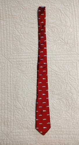 Brooks Brothers Silk Tie Youth Boys Red Cars Classic Autos Necktie 2.5"x50.5" - Picture 8 of 8