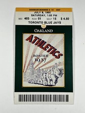 7-8-1995 Toronto Blue Jays @ Oakland Athletics Ticket - Jason Giambi HR #1