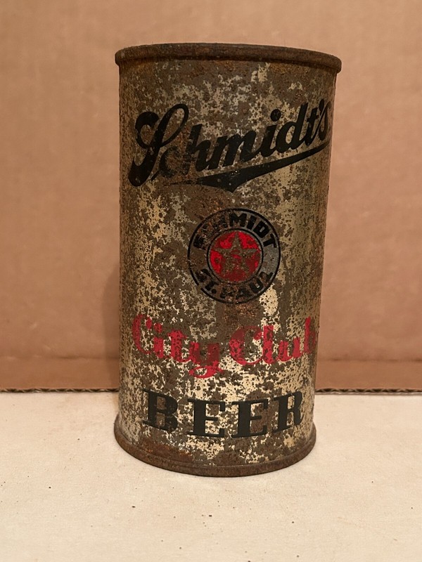 Schmidt's City Club Beer, IRTP Flat Top Can, Jacob Schmidt, St Paul, MN