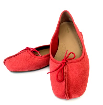 ladies red flat shoes uk