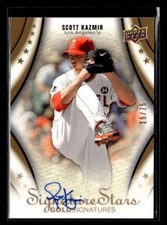 2009 Upper Deck Signature Stars Scott Kazmir Gold Autograph /75 FX1661