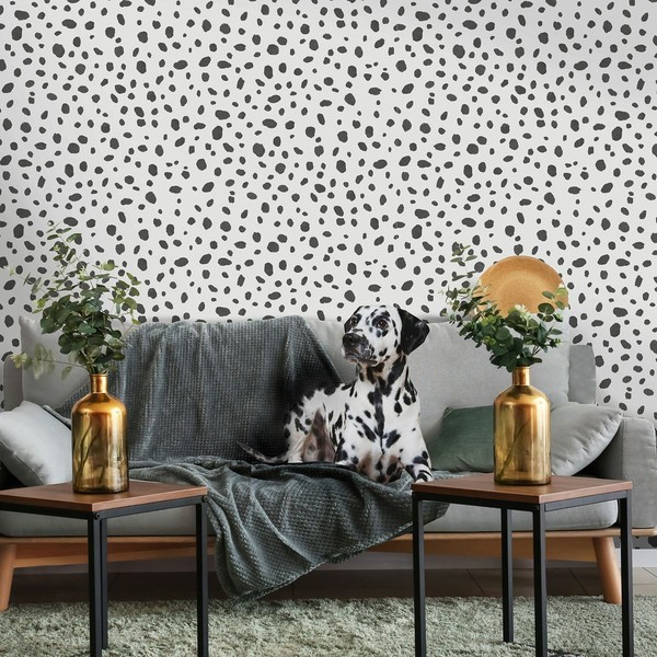 Holden Dalmatian Flecken Tier Hund Druck Tapete - Schwarz Und Weiß 12940-image