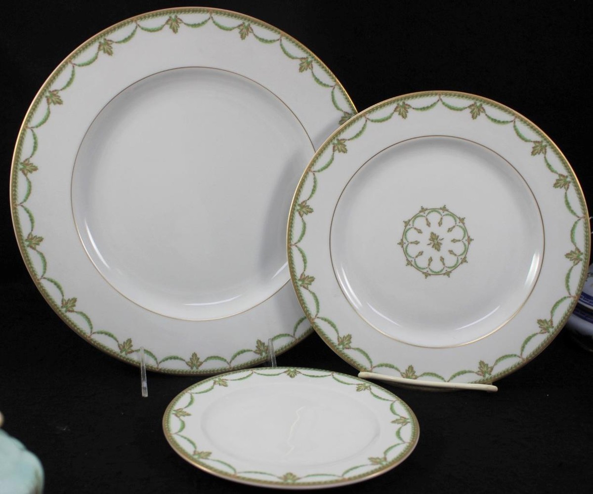 Philippe Deshoulieres Sully Green Dinner Plate Salad Plate Bread