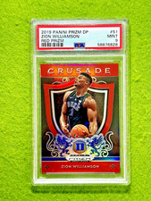 Zion Williamson RED PRIZM ROOKIE CARD PSA 9 SP RC 2019 Prizm Draft Picks CRUSADE