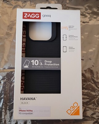 ZAGG Gear4 Havana Black Phone Case for Apple iPhone 14 Pro 6.1'' 702010071 NEW
