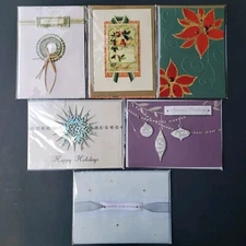Lot Of 6 Paper Magic Group Classy Art Fancy 3D Diecut Christmas Holiday Cards