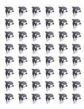 48 KILLER WHALE ENVELOPE SEALS LABELS STICKERS 1.2