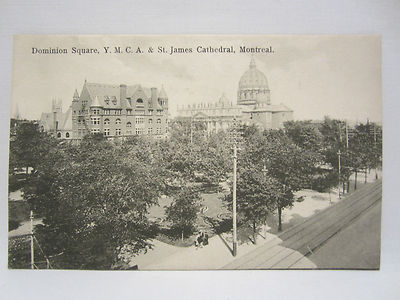 Postcard Postcard Post Card Canada Montreal Dominion Square St James Cathedral