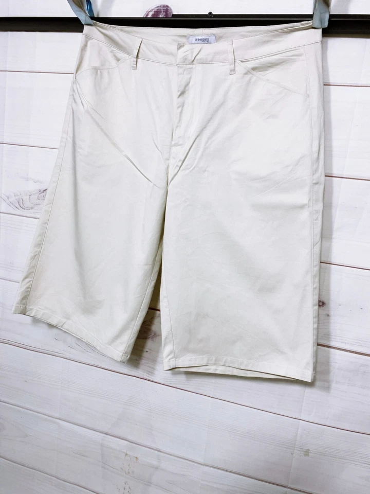 Dressbarn Womens Shorts Size 16W Beige Flat Front High Rise Pockets - Image 3 of 4
