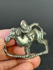 Chinese silver token grassland culture warrior&camel design ornament