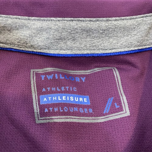 Twillory Polo Shirt Mens Large Purple Athletic Short Sleeve Stretch Performance - Picture 8 of 14